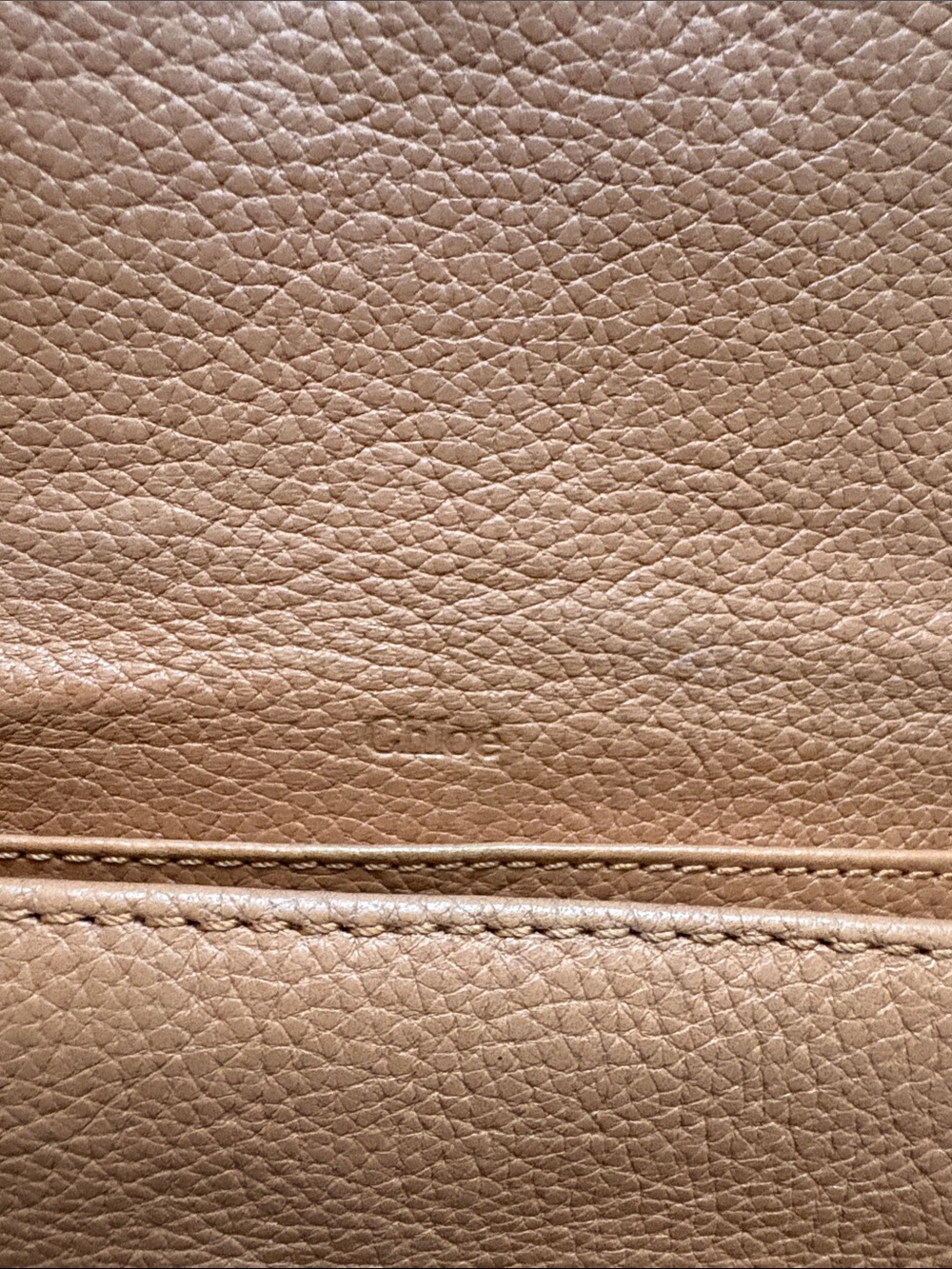 Low startChloé Coral Terracotta Pebble Leather Flap Wallet in GUC - Picture 5 of 13